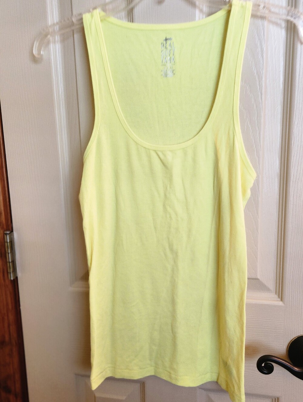 Aerie Citron Yellow Ribbed REAL SOFT Tank Top, Sz L